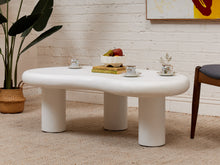 Load image into Gallery viewer, White Concrete Amoeba Coffee Table
