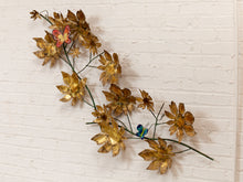 Load image into Gallery viewer, Brass Vintage Flower Wall Hanging
