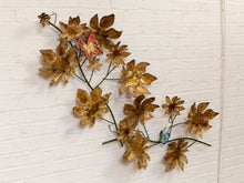 Load image into Gallery viewer, Brass Vintage Flower Wall Hanging
