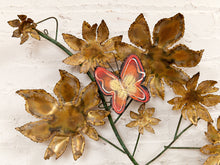 Load image into Gallery viewer, Brass Vintage Flower Wall Hanging
