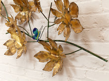 Load image into Gallery viewer, Brass Vintage Flower Wall Hanging
