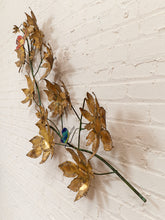 Load image into Gallery viewer, Brass Vintage Flower Wall Hanging
