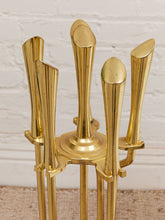 Load image into Gallery viewer, Polished Brass Vintage Fireplace Stand

