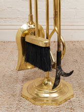 Load image into Gallery viewer, Polished Brass Vintage Fireplace Stand
