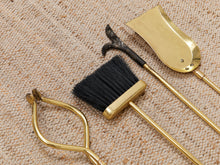 Load image into Gallery viewer, Polished Brass Vintage Fireplace Stand
