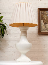 Load image into Gallery viewer, Parlour Pair White Table Lamps with Pleated Shades
