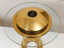 Load image into Gallery viewer, Robert Sonneman "Saturn" Halogen Table Lamp for George Kovacs, C. 1980 — Brass &amp; Glass
