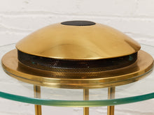 Load image into Gallery viewer, Robert Sonneman "Saturn" Halogen Table Lamp for George Kovacs, C. 1980 — Brass &amp; Glass
