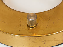 Load image into Gallery viewer, Robert Sonneman "Saturn" Halogen Table Lamp for George Kovacs, C. 1980 — Brass &amp; Glass
