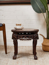 Load image into Gallery viewer, Chinese Rosewood Jardiniere Rouge Marble Center Late 19th Century
