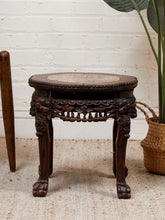 Load image into Gallery viewer, Chinese Rosewood Jardiniere Rouge Marble Center Late 19th Century
