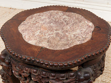 Load image into Gallery viewer, Chinese Rosewood Jardiniere Rouge Marble Center Late 19th Century
