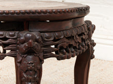 Load image into Gallery viewer, Chinese Rosewood Jardiniere Rouge Marble Center Late 19th Century
