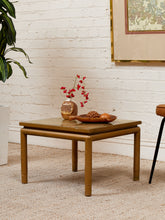Load image into Gallery viewer, Gold Leaf Hollywood Regency Side Table
