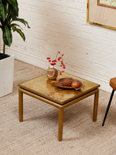 Load image into Gallery viewer, Gold Leaf Hollywood Regency Side Table
