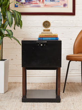 Load image into Gallery viewer, Black Atomic Filing Cabinet 1970s
