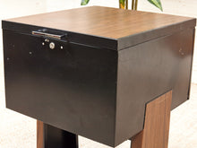 Load image into Gallery viewer, Black Atomic Filing Cabinet 1970s
