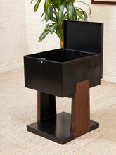 Load image into Gallery viewer, Black Atomic Filing Cabinet 1970s

