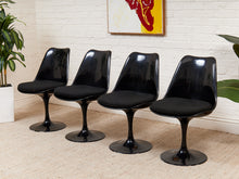 Load image into Gallery viewer, Set of 4 Black Swivel Chairs as Found
