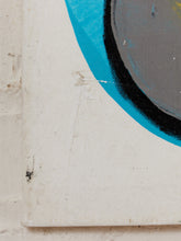 Load image into Gallery viewer, Eclipse Study Minimalist Abstract Painting in Black Gray White and Yellow
