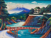 Load image into Gallery viewer, Bridge to the Peak Framed Mountain Landscape Painting
