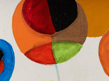 Load image into Gallery viewer, Suspended Study Geometric Abstract Painting with Hanging Spheres
