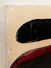 Load image into Gallery viewer, Red Signal Abstract Expressionist Painting in Black Red and Cream by Julio De La Concha

