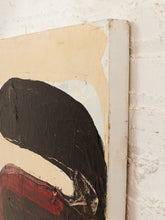 Load image into Gallery viewer, Red Signal Abstract Expressionist Painting in Black Red and Cream by Julio De La Concha
