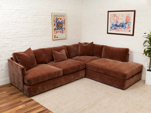 Load image into Gallery viewer, Michonne Sectional Sofa (RAF armless chaise, LAF sofa) in Amici Tobacco
