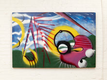 Load image into Gallery viewer, Solar Orbit Surreal Abstract Painting with Geometric Forms
