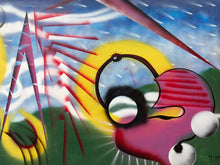 Load image into Gallery viewer, Solar Orbit Surreal Abstract Painting with Geometric Forms
