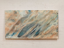 Load image into Gallery viewer, Mineral Drift Large Abstract Painting in Blue Gray Cream and Blush
