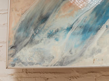 Load image into Gallery viewer, Mineral Drift Large Abstract Painting in Blue Gray Cream and Blush
