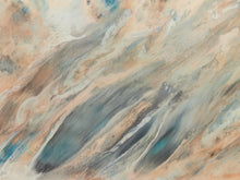 Load image into Gallery viewer, Mineral Drift Large Abstract Painting in Blue Gray Cream and Blush
