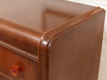 Load image into Gallery viewer, Waterfall Art Deco Highboy Dresser
