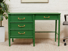 Load image into Gallery viewer, Emerald Faux Bamboo Desk
