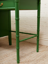 Load image into Gallery viewer, Emerald Faux Bamboo Desk
