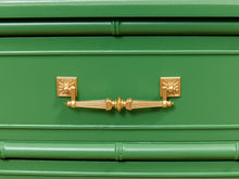 Load image into Gallery viewer, Emerald Faux Bamboo Desk
