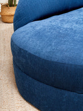 Load image into Gallery viewer, Vintage Blue Curved Sofa
