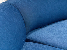 Load image into Gallery viewer, Vintage Blue Curved Sofa
