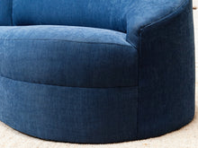 Load image into Gallery viewer, Vintage Blue Curved Sofa
