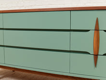 Load image into Gallery viewer, 1960s Kroehler Sculptural Wood Drawer Pulls 9 Drawer Dresser

