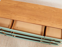 Load image into Gallery viewer, 1960s Kroehler Sculptural Wood Drawer Pulls 9 Drawer Dresser
