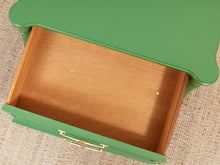 Load image into Gallery viewer, Emerald Faux Bamboo Nightstand
