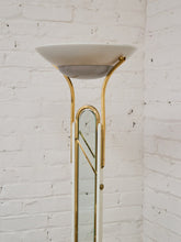 Load image into Gallery viewer, Post Modern Vintage Acrylic and Brass Torchiere Floor Lamp
