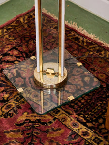 Post Modern Vintage Acrylic and Brass Torchiere Floor Lamp