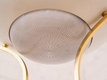 Load image into Gallery viewer, Post Modern Vintage Acrylic and Brass Torchiere Floor Lamp
