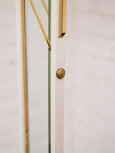 Post Modern Vintage Acrylic and Brass Torchiere Floor Lamp