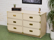 Load image into Gallery viewer, 6 Drawer White Campaign Dresser
