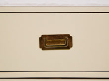 Load image into Gallery viewer, 6 Drawer White Campaign Dresser
